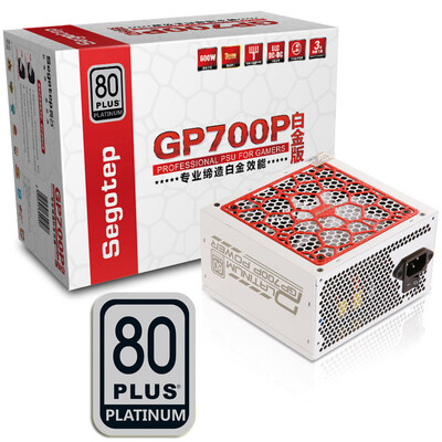 

Segotep Rated 600W GP700P Platinum Edition Power White Gold Certified 94 Efficiency Wide Input DC-DC Low Voltage Circuitry Topline Support