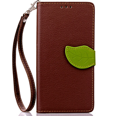 

Brown Design PU Leather Flip Cover Wallet Card Holder Case for Alcatel OneTouch Pixi3 5.0