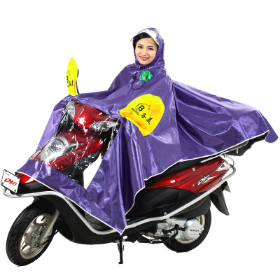 

Beimei raincoat motorcycle electric car raincoat adult fashion transparent big hat thickening jacquard fabric rain cape