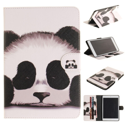 

Panda Style Embossing Classic Flip Cover with Stand Function and Credit Card Slot for iPad Mini 1/2/3