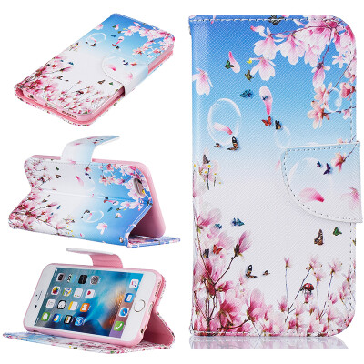 

Orchid butterfly Design PU Leather Flip Cover Wallet Card Holder Case for IPHONE 6/6S