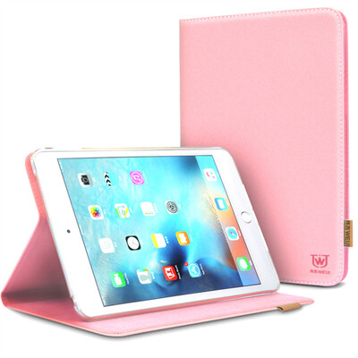 

Wei Ji IPad мини защиты от падения защиты защиты оболочки Apple Tablet PC случае мягкой кожаный чехол 7,9 дюйма розовый