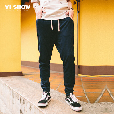 

Wei Xiu viishow casual trousers male drawstring tie men's pants trousers tires KC11641721 navy blue XXL
