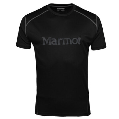

Marmot Marmot быстросохнущая мужская мужская дышащая свитера на шею с коротким рукавом одежда Q63170 черный / серый M