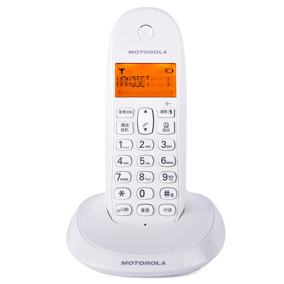 

Motorola (Motorola) C1001OC цифровой беспроводной телефон базовая машина одиночный звонок экран дисплея подсветка домашний офис фиксированный беспроводной телефон стационарный (белый)