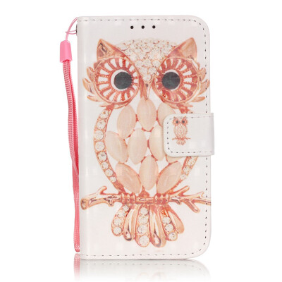 

Owl Design PU Leather Flip Cover Wallet Card Holder Case for SAMSUNG G360