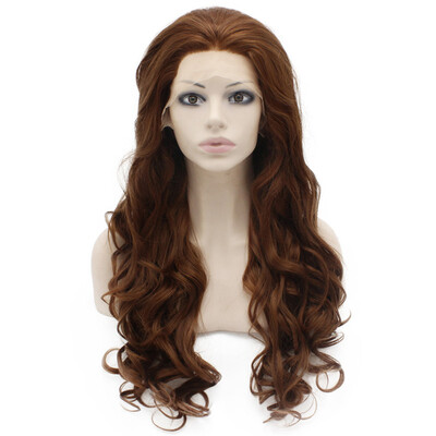

Iwona Synthetic Hair Lace Front Long Wavy Blonde Auburn Mix Wig