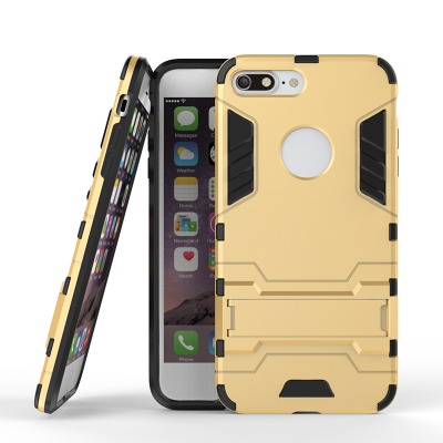 

Gold Slim Robot Armor Kickstand Shockproof Hard Rugged Rubber Back Case For IPHONE 7 PLUS