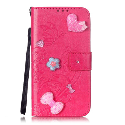 

Rose Flower Design PU Leather Flip Cover Wallet Card Holder Case for IPHONE 5C