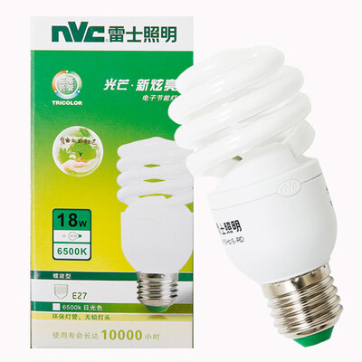 

NVC energy saving lamp E27 large mouth spiral 18W6500K daylight color white