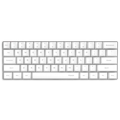 

ikbc poker 61 ключ мини-механическая клавиатура PBT keycap оригинальная черри-вал белый черный вал