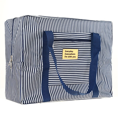 

【Jingdong supermarket】 Jingtang travel bag bag clothing finishing bag Oxford cloth waterproof bag blue stripes (trumpet