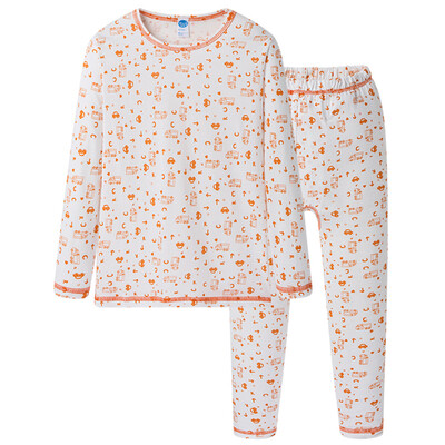

Three guns Ditz boys and girls milky white skin care thin cotton round neck long sleeve underwear sets 29181D0 milky white 150
