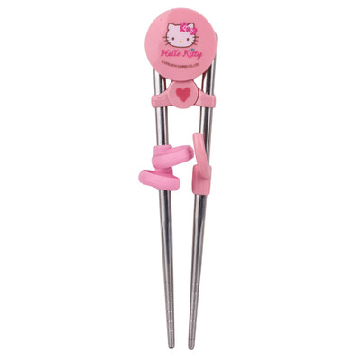 

Jingdong supermarket Hello Kitty small cute KT cat infant&child baby training chopsticks 304 stainless steel students learn chopsticks health cartoon practice chopsticks