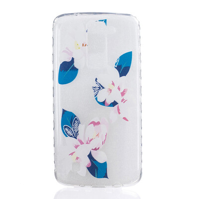 

Purple lily Pattern Soft Thin TPU Rubber Silicone Gel Case Cover for LG K7K8
