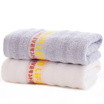 

Jingdong supermarket Yong Liang towel home textiles cotton wave pattern towel towel 2 white gray 100g Article 34 × 74cm