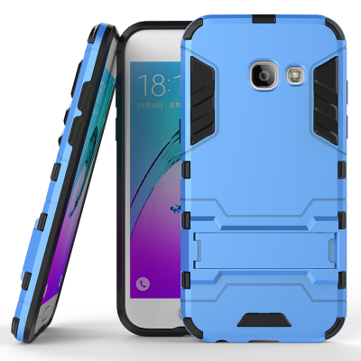 

Blue Slim Robot Armor Kickstand Shockproof Hard Rugged Rubber Back Case For SAMSUNG GALAXY A3 2017A320