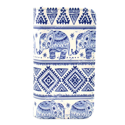 

Elephants Design PU Leather Flip Cover Wallet Card Holder Case for IPHONE 5