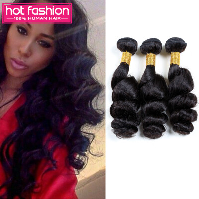 

Hot Fashion Unprocessed Virgin Brazilian Hair Loose Wave Brizilian Virgin Hair 3 Bundle Deals Hair Extension 8A Grade On Sale