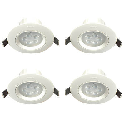

Simon SIMON LED Spotlight Ceiling Light ivory White 4 Watt White Hole 75-85 cm Four ex-gratia