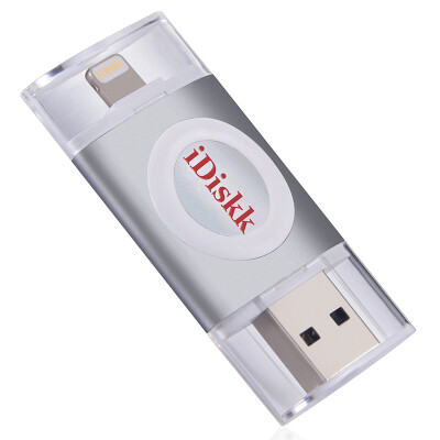 

iDiskk U003 с официальным признанием MFi USB флешка для iPhone/iPad (32G,серый)