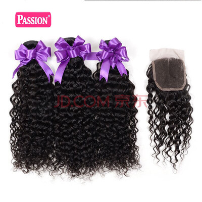 

Passion Hair 3 Bundles Kinky Curly Brazilian Virgin Hair 8A Unprocessed Human Virgin Hair Brazilian Kinky Curly With Closure