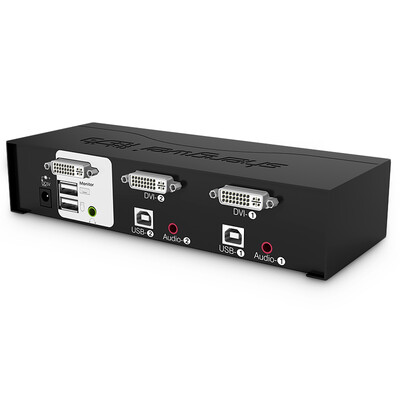 

(Shengwei) KS-7021D HD DVI Switcher 2-портовый автоматический USB KVM-переключатель 2 в 1 из разъема для подключения аудио и видео коммутатора 1080P