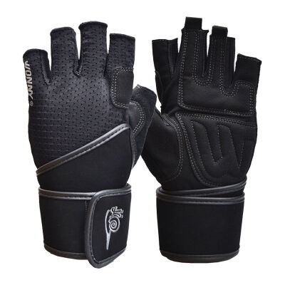 

Snail WONNY JS-053 fitness gloves men&women equipment gloves half finger band wrist black L