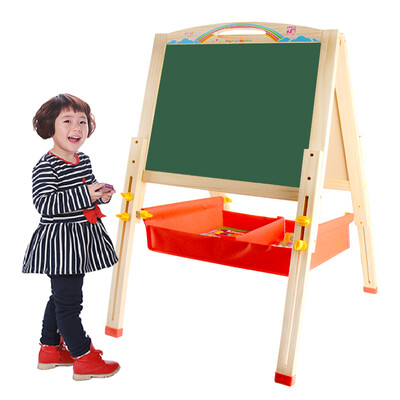 

Dan Ni Qi Te Home Set Large Sketchpad Easel 2-Sided Magnetic Lift Solid Wood Children&39s Drawing Tool Multi-Function Sided Doodle Whiteboard Small Blackboard Large Lift Privilege Package CDN-4208