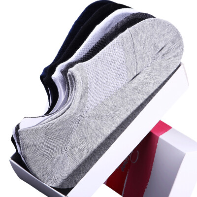 

Jingdong supermarket] Arctic cashmere socks men summer men invisible socks cotton socks pure color breathable leisure men socks shallow mouth slippery thin boat socks men's 5 double