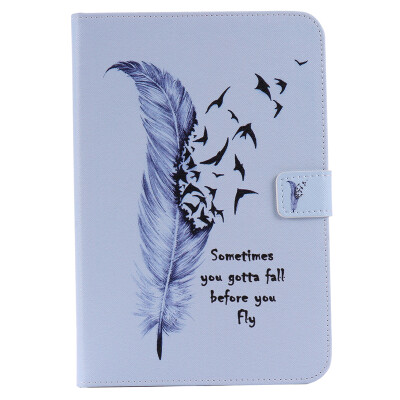 

Feather Design PU Leather Flip Cover Wallet Card Holder Case for IPAD mini123