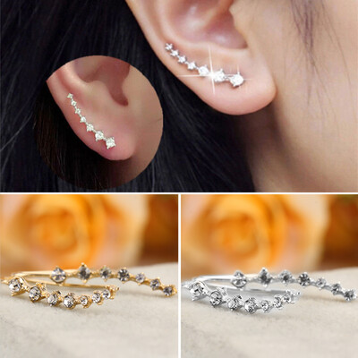 

Женщины моды Rhinestone кристаллические серьги крюка уха стержня подарка ювелирных изделий NEW