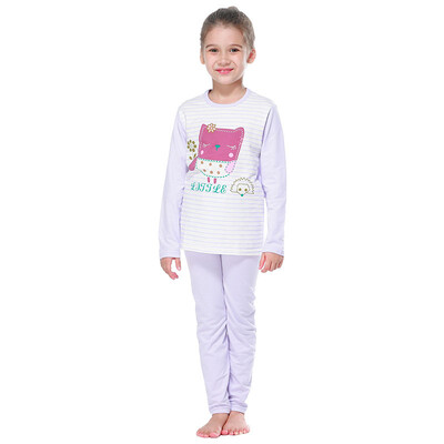 

Red beans (Hodo) children underwear suit men and women in the big children autumn and winter cartoon printing HD5386 light purple 170