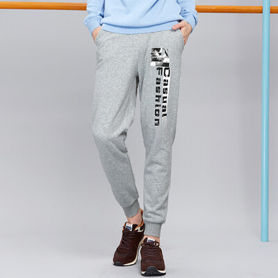 

Semir Men's lace in the low-waist letter striped print casual pants 19316271902 red wine 7400