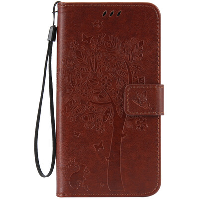 

Brown Tree Design Кожа PU флип крышки Кошелек Карты Держатель чехол для Zenfone ZD552KL