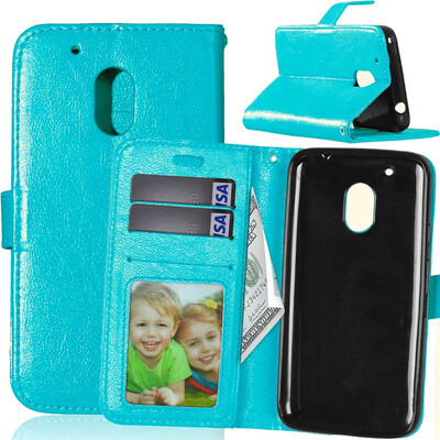 

BlueStyle Classic Flip Cover with Stand Function and Credit Card Slot for Motorola Moto G4 Play