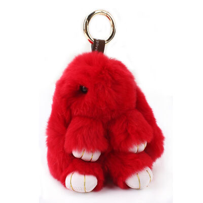 

2016 New Rex Furs Rabbit Plush Toys Key Ring Keychain Pendant Bag Car Charm Tag Cute Mini Rabbit Toy Doll Real Fur Monster