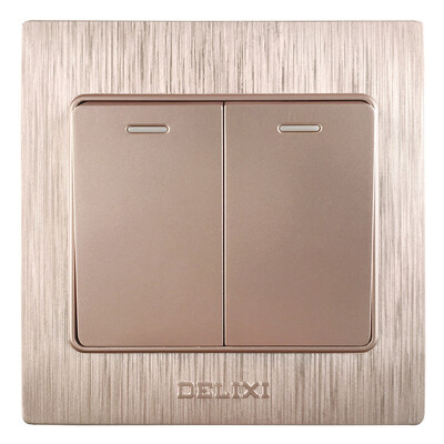 

Delixi DELIXI switch socket panel double open two open single pull drawing purple series