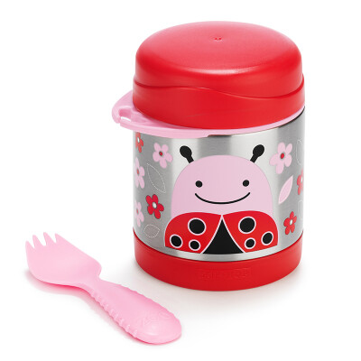 

SKIP HOP stainless steel vacuum insulation food pot 325ml (with magic spoon) - beetles more than 12 months US imports