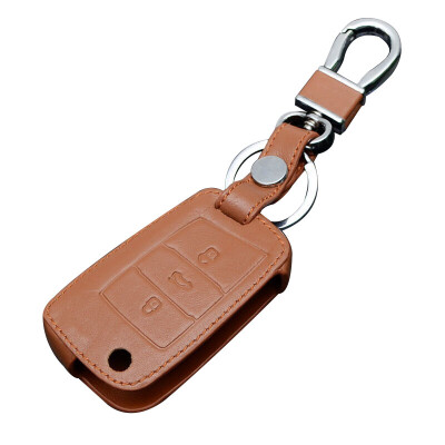 

Huasheng popular key ring luminous smart three-button black MAGOTAN Passat Volkswagen CC leather key case special car key chain