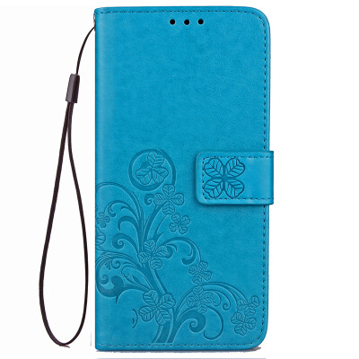 

Doogee X5 Four-Leaf Clover Embossed PU Leather Wallet Case Classic Flip Cover with Stand Function and Credit Card Slot for DOOGEE