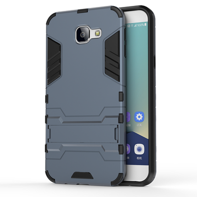 

Темно-синий Slim Robot Armor Kickstand Ударопрочный жесткий корпус из прочной резины для SAMSUNG Galaxy A8 2016/A810