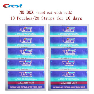 

Crest 3D White Whitestrips Advanced Vivid LUXE Отбеливание зубов полоски гигиены полости рта Стоматологическая Белый