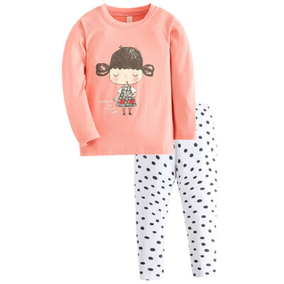 

KIDS MAM & DAD Children's Underwear Set Girls & Girls Cartoon Home Dresses Big Tong Qiuyi Qiuku 86041 Deep Powder 130