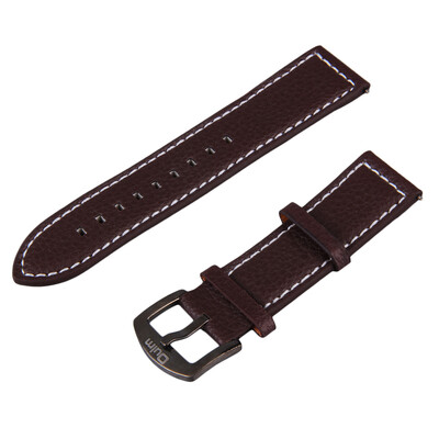 

Men Genuine Leather Military Watch Strap Watch Band Stainless Buckle 24MM