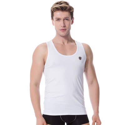 

Jingdong Supermarket] Modal vest men stretch body breathable round neck Mo Dail cotton backing vest white