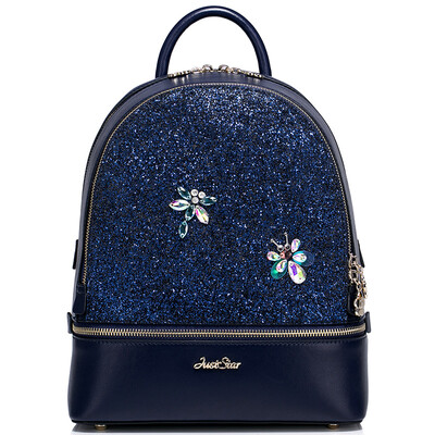 

When Europe is satisfied JUST STAR new Japanese&Korean fashion handbags shoulder bag handbag College Wind leisure travel backpack tide female blue JS35L