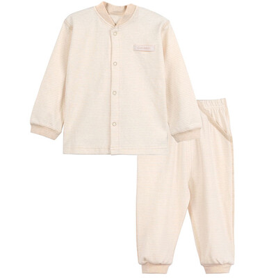 

Xin Song baby color cotton cardigan suit newborn spring and autumn color cotton underwear shirt pants suit shallow card its C288D73