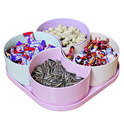 

Jingdong supermarket Jing Hui think of a JH0154 living room European style multi-purpose creative fruit pan melon seeds snack fruit box nuts nuts tray plum-shaped five grid