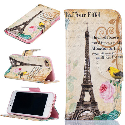 

Paris Tower Design PU Leather Flip Cover Wallet Card Holder Case for IPHONE 7